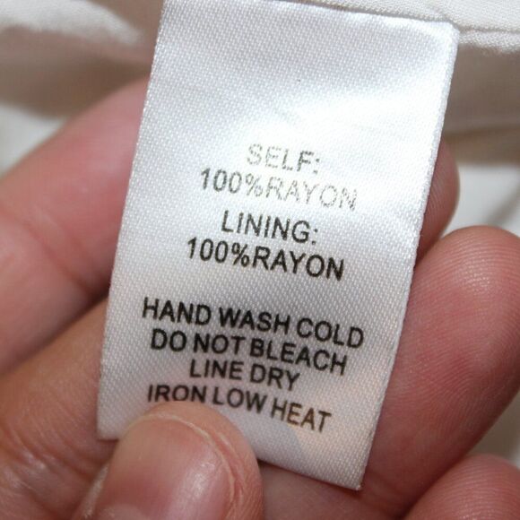 Lulus Float Sweetly Blue and White Feather Print Lace-Up Dress women’s size M - Picture 9 of 11